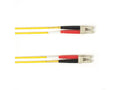 Black Box FOCMRM4-005M-LCLC-YL OM4 50/125 Multimode Fiber Optic Patch Cable - OFNR PVC, LC to LC, Yellow, 5-m (16.4-ft.), GSA, TAA/