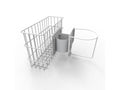 JACO 51-3970 Basket - Wire, 4x8x12 & 5in Wipes Cont.