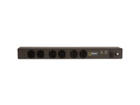 Vertiv 29068 Basic, Surge, 20A, 120V, Horizontal, (6) NEMA 5-20R, breakered, 10 ft power cord with 5-20P, Black Powder Coat