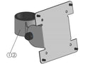 SpacePole SPV3301-FX-02 75/100 VESA plate add-on, Black