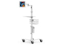 Compulocks MCRSTDEXW102IPDSW iPad 10.2IN Space Enclosure Medical Rolling Cart Extended White