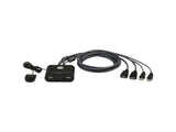 ATEN CS22HF 2-Port USB FHD HDMI Cable KVM with Remote Port Selector