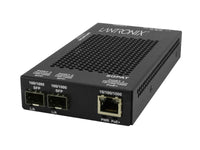 Transition Networks SGPAT1040-205-NA 10/100/1000 POE+ RJ-45 to (2) Open Dual Speed SFP Port Media Converter w/ -NA PS