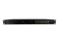 Transition Networks SM16TAT2SA-SA Smart Managed PoE+ Switch, 16-port Gigabit PoE+, 2-port 100/1000 SFP