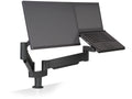 HAT Design Works 7050-1000-500SR-104 Height Adjustable Laptop + Monitor Mount, Black, 13-28 lb monitor, 3-13.5 lb laptop, 32IN screen