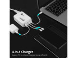 SIIG AC-PW1V11-S1 200W GaN PD Combo Charger - 3C1A 4-Port, ETL Certified (AC-PW1V11-S1)