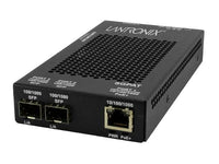 Transition Networks SGPAT1040-205-JP 10/100/1000 POE+ RJ-45 to (2) Open Dual Speed SFP Port Media Converter w/ -JP PS