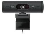 Logitech 960-001522 Brio 505 TAA Compliant Full HD webcam with auto light correction, auto-framing, Show Mode, dual noise reduction mics, privacy shutter - Works with Microsoft Teams, Google Meet, Zoom - Graphite - webcam - TAA Compliant