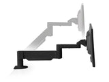 HAT Design Works 7000-800-FM-104 7000 Articulating Monitor Arm w/ Flexmount Monitor Mount, Black, holds 10-22 lbs, up to