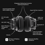 Heavys H1H Headphones + Premium Silver-Coated Cable + Bonus Travel Case