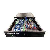 LifeSafety Power RGH75B-M8PNZ Rugged Managed Power System, 8 Networked Outputs, Zinc-Coated Steel Enclosure, Gray