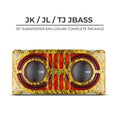 Jeep Wrangler TJ, JK & JL Shallow Subwoofer Tactical Package -  TAN EDITION