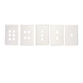 OCC FPK0601 Wall Plate, Off-White Single Faceplate Accommodates 6 Keystone Jacks