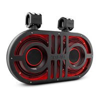 Dual 8' Marine and Powersports PRO Roll Cage Sound Bar System with Built in LED RGB Lights 500 Wat... - front view | Silarius