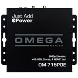 Just Add Power OM-715POE HD over IP Enhanced Gigabit Transmitter, 1080p, 30W PoE (Previous VBS-HDIP-715POE)