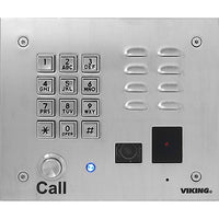 Viking K-1775-IP-EWP VoIP Entry Phone System with Camera, Proximity Reader, and Enhanced Weather Protection, Brushed Stainless