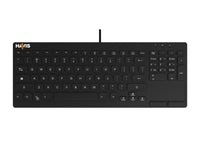 Havis KB-3007-B Medical Keyboard with Number Pad & Right Touchpad