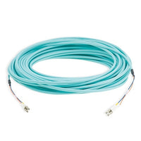 Kramer CLS-2LC-OM3-328 Dual LC to LC Fiber Patch Cable, MM 50/125µm OM3, Low Smoke and Halogen Free, 328', Aqua