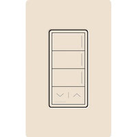 Lutron RRST-W3RL-LA Sunnata RF 3-Button Raise / Lower Wall Keypad for RA3 Systems; Neutral Required; 120-277V; Light Almond