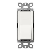 Lutron SC-1PS-RW Claro Single Pole; On / Off Rocker Switch; 15A; Satin Finish; Architectural White