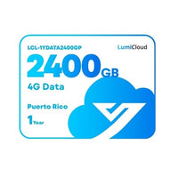 Luminys LCL-1YDATA2400GP LumiCloud 4G Data 2400GB Puerto Rico Data Plan, 1-Year
