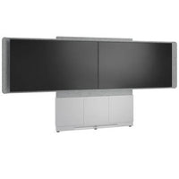 Middle Atlantic FM-DS-6675FW-GD8W Forum Series 66" Floor-to-Wall Mounted 3-Bay Display Stand for (2) 50-55" Displays, Light