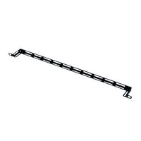 Middle Atlantic LBP-2A LBP Series Horizontal 2" Offset Rack Cable Management Lace Bar, 10-Pack, TAA Compliant