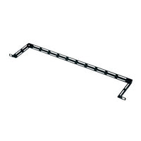 Middle Atlantic LBP-4A LBP Series Horizontal 4" Offset L-Shaped Rack Cable Management Lace Bar, 10-Pack, TAA Compliant
