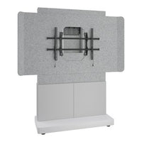 Middle Atlantic FM-DS-4875FS-BD8W Forum Free-Standing 2-Bay Single Display Stand for 56-65" Display, 4U, Light Finish, TAA Compliant
