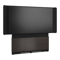 Middle Atlantic FM-DS-6675FW-DA3B Forum Series 3-Bay Single Display Stand, Floor-to-Wall Mounted, 4U RMS, Dark Finish