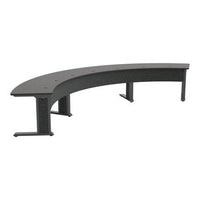 Middle Atlantic FM-TAR-1846430-A3G Forum Arc Conference Table for Up to 7 People, 184" Arc x 30" Seated Height, Dark Finish