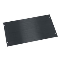 Middle Atlantic HBL6 Flat Blank Rack Panel, 6RU RMS, Black Brushed and Anodized Aluminum
