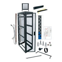 Middle Atlantic MRK-4436-NVR MRK Series Pre-Configured Rack with Side Panel, 36"D x 22"W, 44U RMS, Black