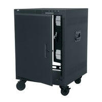 Middle Atlantic PTRK-1426 PTRK Series 14U RMS Portable Rolling 4-Post Floor Standing Rack, 26" Depth