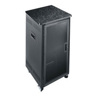 Middle Atlantic PTRK-2126MDK PTRK Series 4-Post Portable Rolling Server Data Rack Cabinet, 26" Depth, 21U RSM