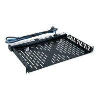 Middle Atlantic U1V Utility Rack Mounted Shelf, 10.8" Depth, Vented Rack Shelf, 1U RMS, Black