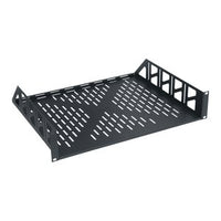 Middle Atlantic U2V-4 2U RMS Utility Rack Mounted Shelf, 15.4" Depth Vented Rack Shelf, 4-Piece, Steel, Black