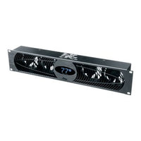 Middle Atlantic UQFP-4DRA UQFP Series Ultra Quiet Fan Panel with Display, 100 CFM, 27dB, Anodized Black