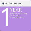 NVT Phybridge NV-24PT-MTNC-1 1-Year Extended Warranty for Use with 24-Port Managed Switches