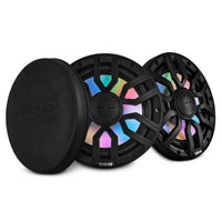 NXL 8' 2-Way Coaxial Marine Speaker with Bullet Tweeter and Digital Led Lights | 175W RMS 4-Ohm - front view | Silarius