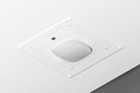 Oberon 1051-WA Locking Recessed Wall & Hard-Lid Ceiling Access Point Enclosure, 4.5H x 12.75W x 12.75D (115 mm x 323 mm x 323 mm) Back Box, White Plastic Dome