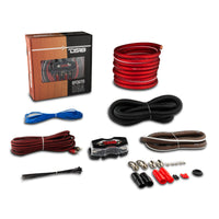 0-GA OFC 100% Copper Amplifier Installation Kit - RED - front view | Silarius