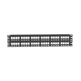 Panduit NKPP48FMY NetKey 48-Port Flush Patch Panel, RU, Black