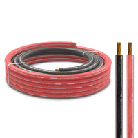 8-GA Ultra Flex OFC Ground Power Cable 5 Ft Black and 20 Ft Red Kit - front view | Silarius