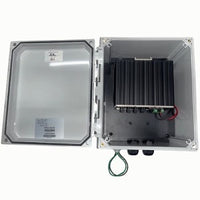 KBC Networks PWB-S8-P2 Power Converter and PoE Switch Kits for Pole Mounted Security, 8-Ports Up to 30W Each