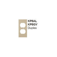 Hubbell KP8AL Duplex Wallplate, Almond