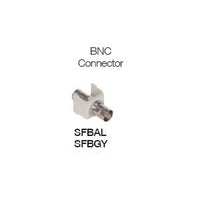 Hubbell SFBGY Snap-Fit BNC Connector, Pass-Through, F/F Coupler, 75 Ohms, Nickel Finish, Gray