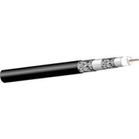 West Penn Q821BK1000 14/1 RG11/U Coax Antenna Cable, Shielded, Plenum, 1000', Black