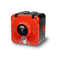 Federal Signal CP-PB-N-R-1-NNN-00-4 Push Button Call Point, Single/Screw Terminal, 1/2 NPT, No Lift Flap, Red