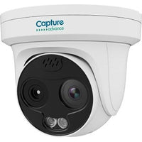Capture Advance R2-THRMLTRT 256x192 IP Bi-Spectrum Thermal Turret Camera, NDAA Compliant, White, 3.5mm Fixed Lens